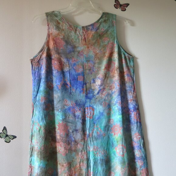 Frivolous by La Blend Hand Made Rayon Maxi Sleeveless Free Spirit Dress Size L - Picture 7 of 11